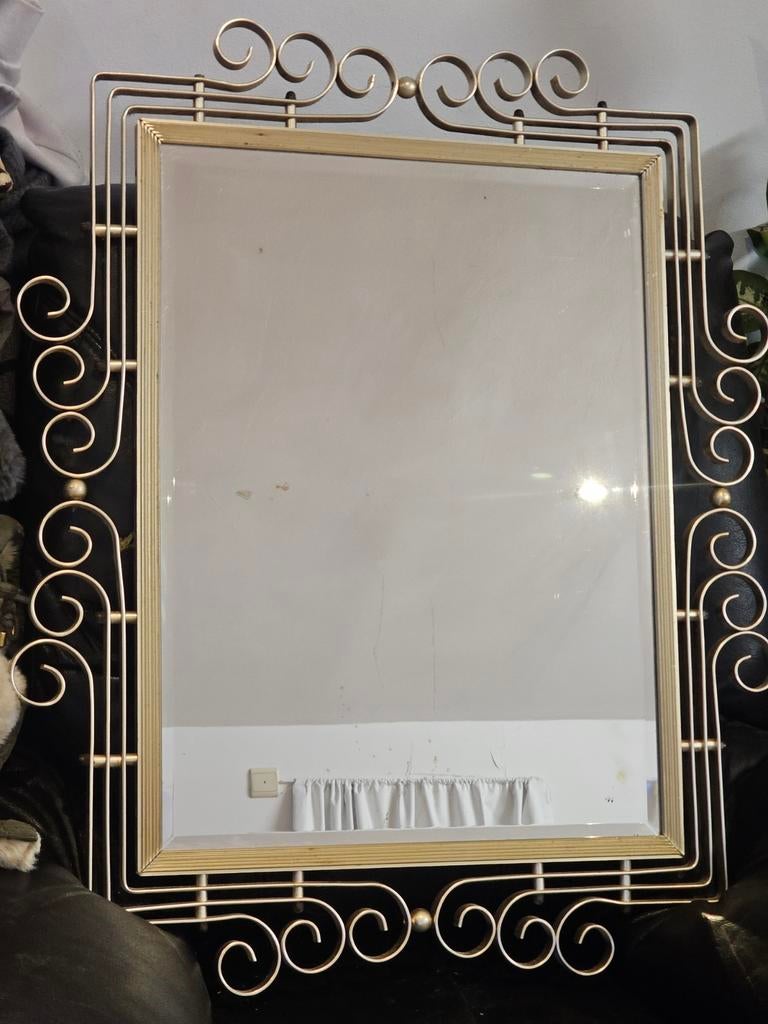 Miroir vintage régence 78x69cm, Maison & Meubles, Enlèvement