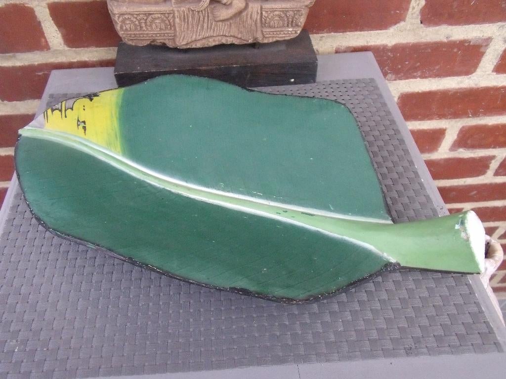 feuille de palmier décoration / vide poches  38 cm X 20 cm, Enlèvement, Utilisé, Bois, Objet de décoration
