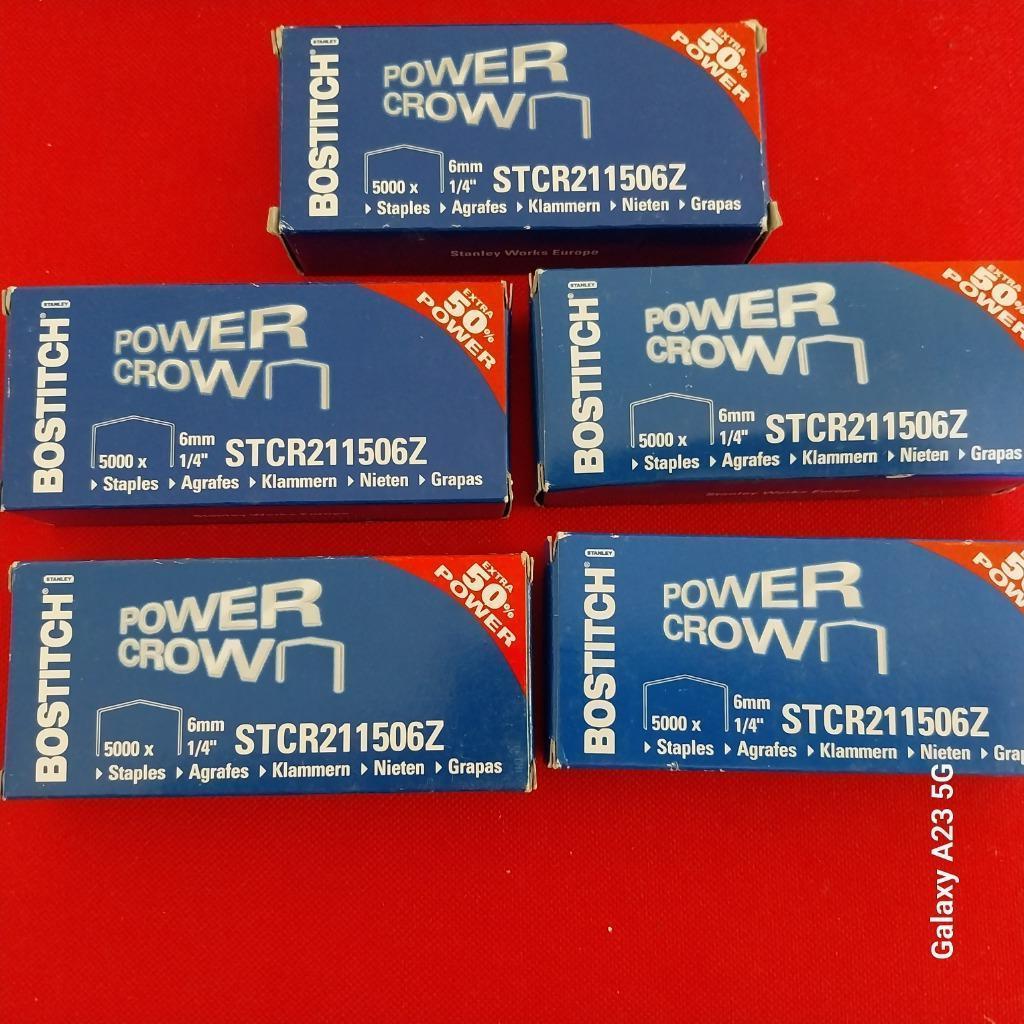 5 Boites de 5000 agrafes Bostitch STCR211506Z, Enlèvement, Neuf