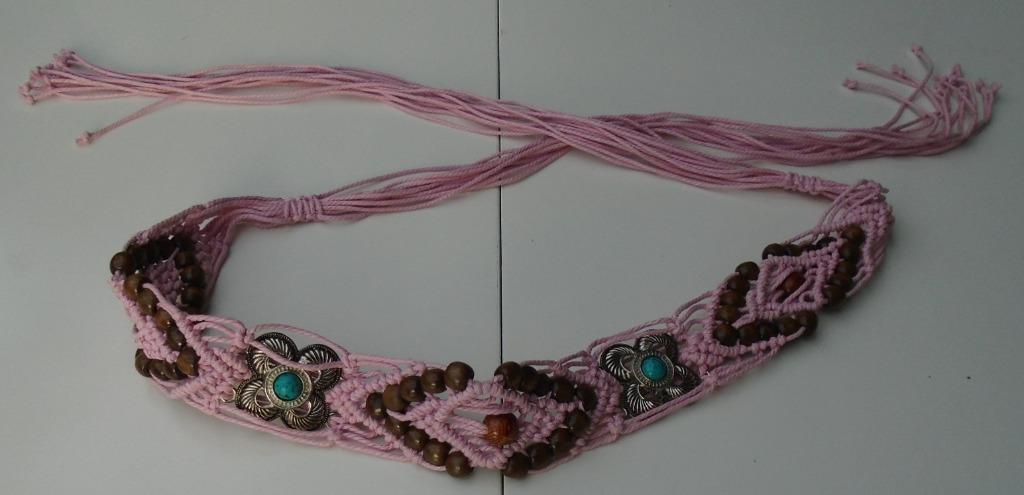 CEINTUURS, DAMES KNOOPRIEM ROSE NIEUW, Neuf, Enlèvement ou Envoi, Autres couleurs, 100 cm ou plus