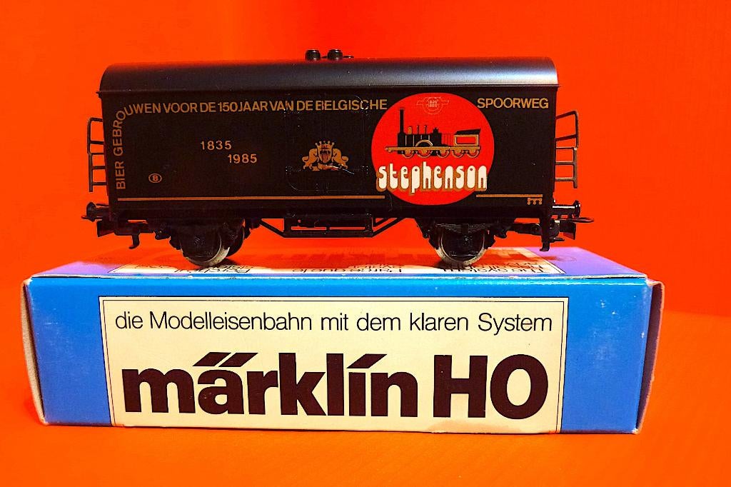 MÄRKLIN SNCB - SPECIALE EDITIE „STEPHENSON” - BIER 150 JAAR, Hobby en Vrije tijd, Wisselstroom, Wagon, Ophalen of Verzenden, Märklin