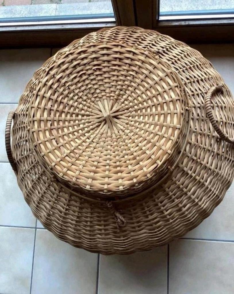 🟡 Malle panier rétro vintage t bon état comme sur photo, Bois, Moins de 100 cm, Comme neuf, Enlèvement