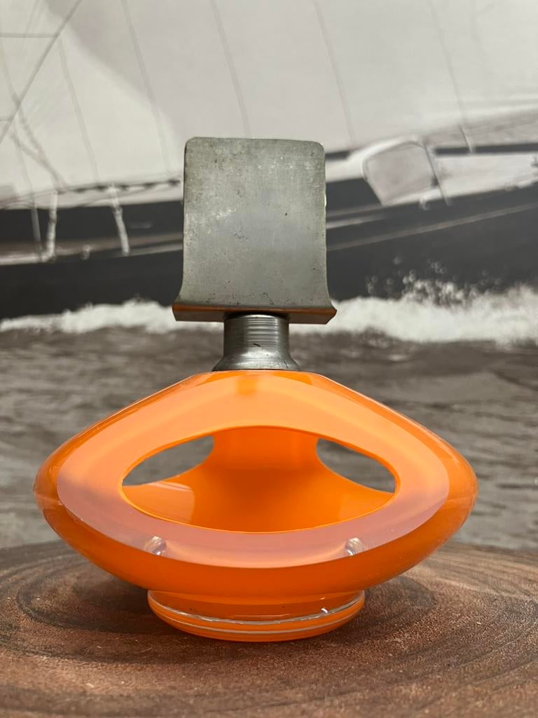Vintage asbak met houder voor lucifers, glas Sommerso, Ophalen of Verzenden, Gebruikt, Asbak