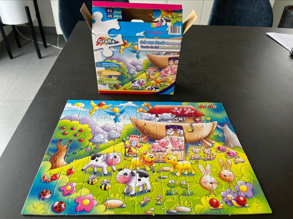 Puzzel Ark van Noah. 45 stuks. Zeer goede staat, Enlèvement ou Envoi, 10 à 50 pièces, Utilisé, 2 à 4 ans