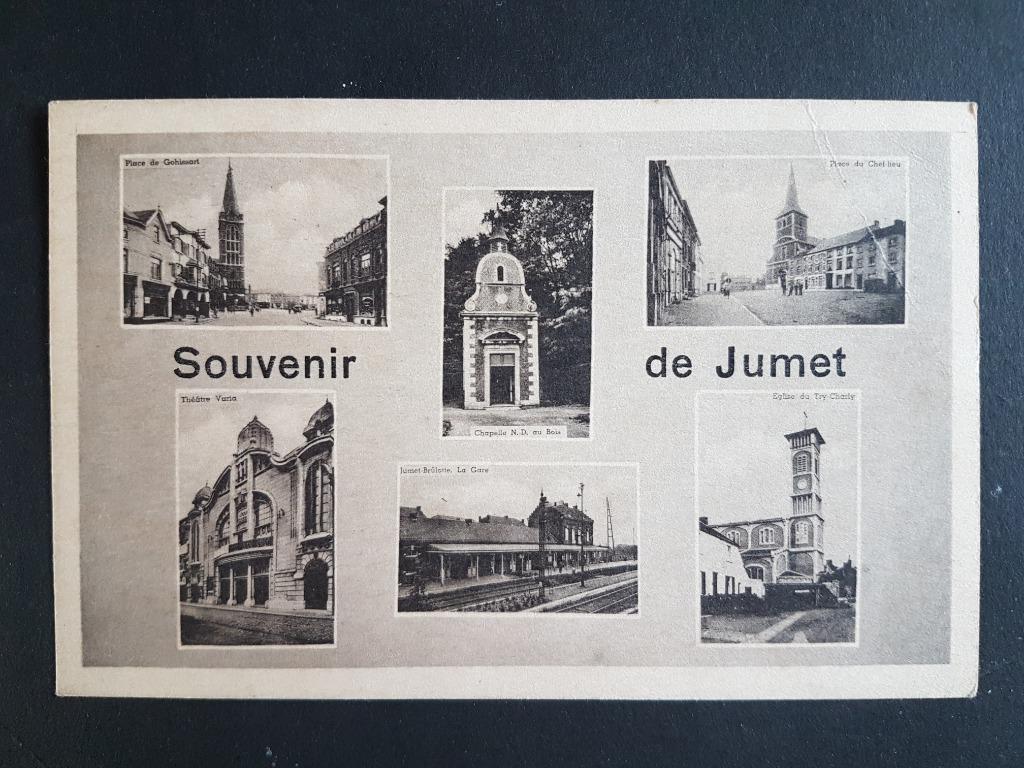 Carte postale Souvenir de Jumet, Enlèvement ou Envoi, Avant 1920, Non affranchie, Hainaut
