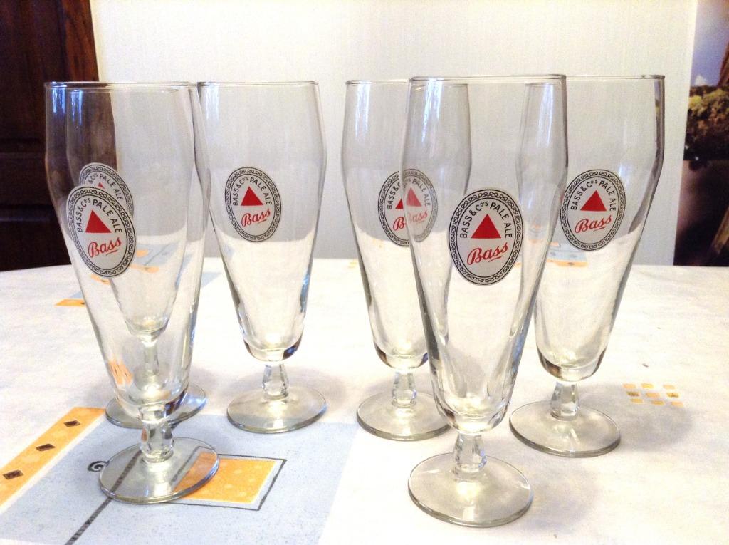6 verres à bière Vintage Bass Pale Ale 25 cl, Enlèvement ou Envoi, Comme neuf, Verre à bière