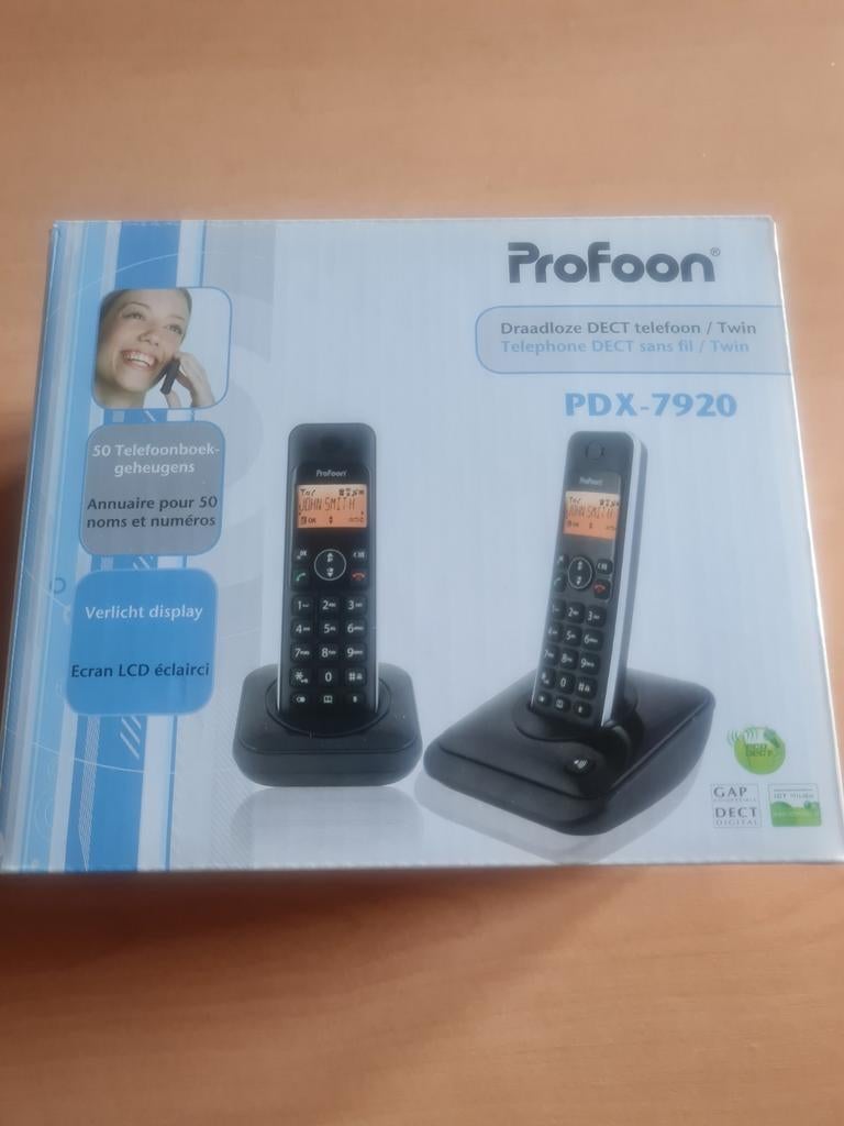 ProFoon PDX7920 2 draadloze telefoons met laadstations, Télécoms, Enlèvement ou Envoi, Comme neuf
