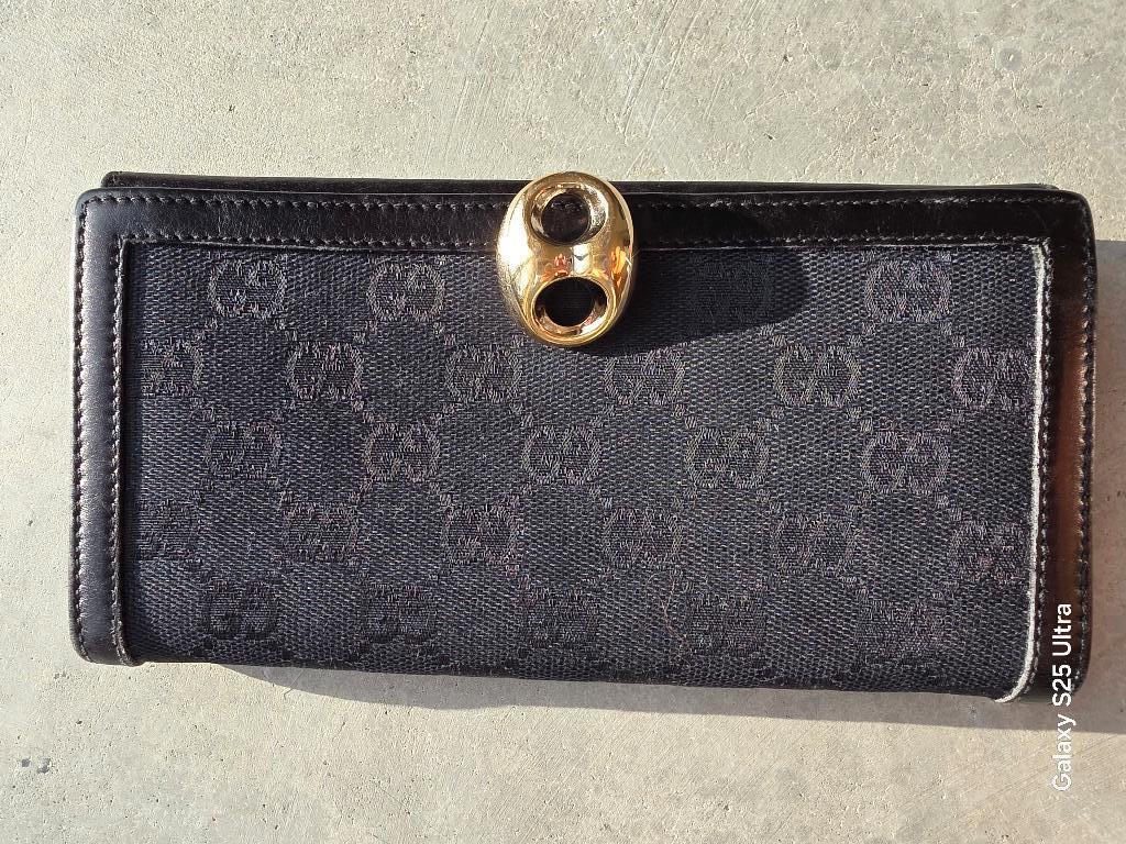 GUCCI - PORTEFEUILLE - TISSU GG - NOIR -60%, Enlèvement, Noir, Autres marques, Cuir