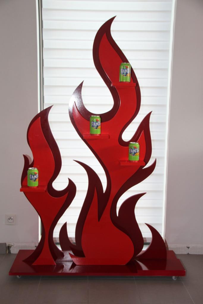Display stand staander etalage winkel vuur vlammen, Ophalen