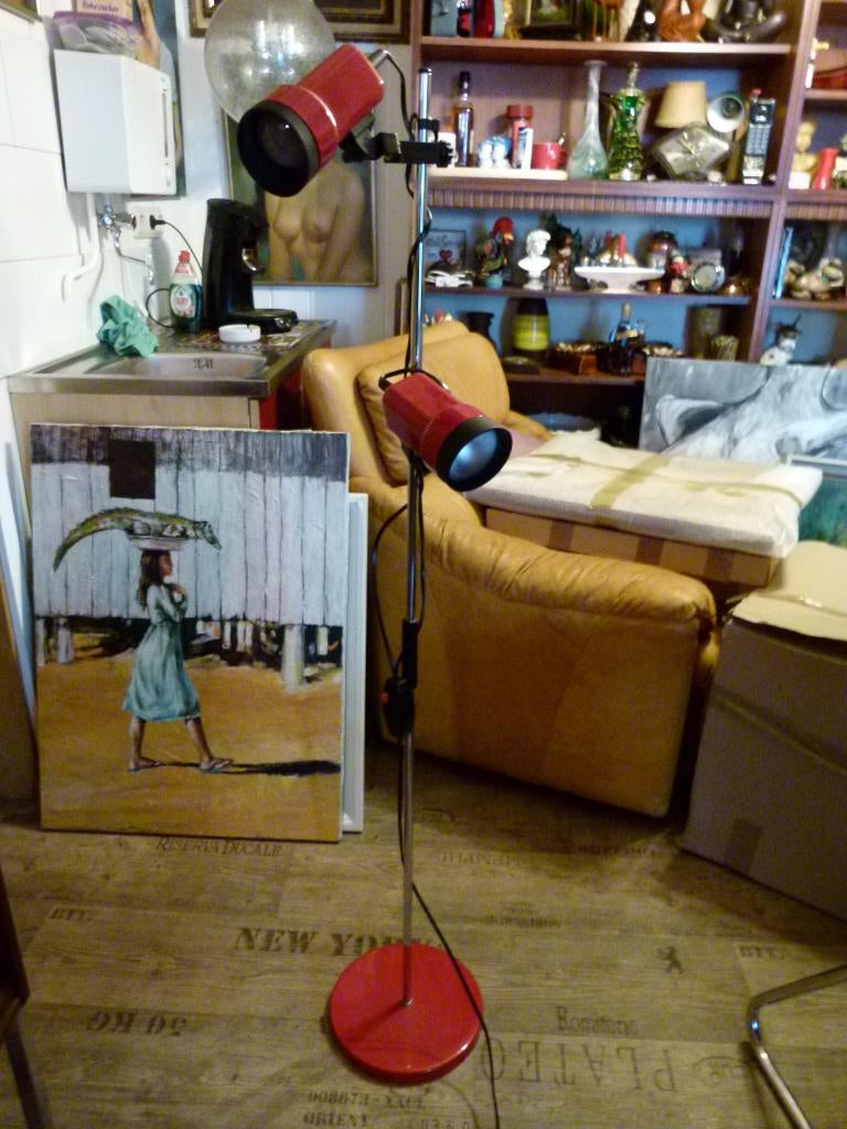 vintage staande lamp space age 70er jaren, Verzamelen, Retro, Huis en Inrichting, Ophalen