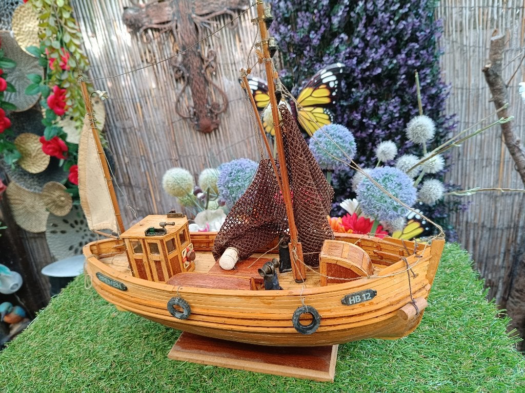 Houten decoratie schepen te koop., Verzamelen, Scheepvaart, Ophalen, Zeilboot