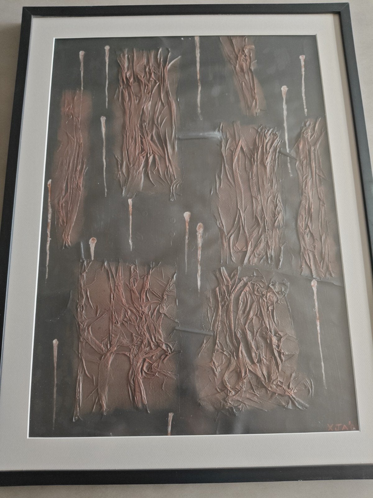 Schilderij 3 dimensioneel van XJA (2004), Ophalen, Overige materialen, Ingelijst werk, 53 cm