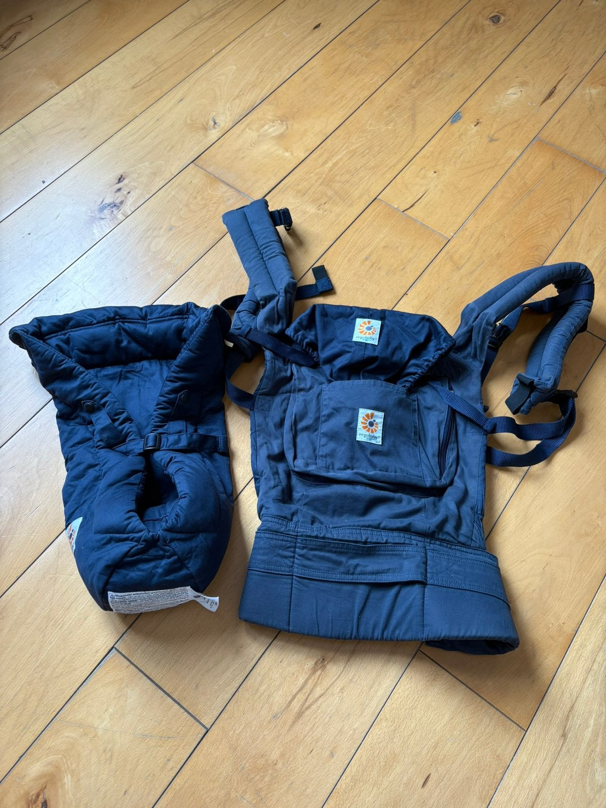 Ergobaby draagzak bundle of joy biologisch marineblauw, Kinderen en Baby's, Ophalen, Zo goed als nieuw