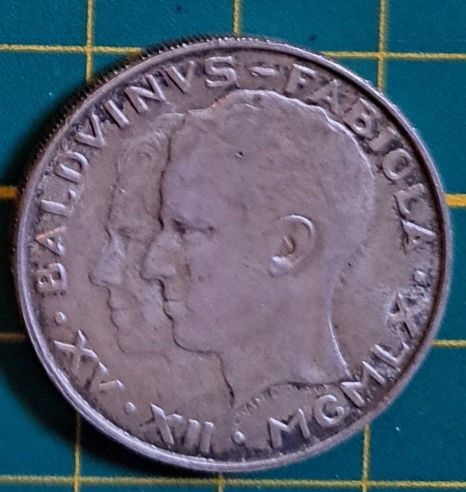 Belgische herdenkingsmunt van 50 frank 1960, Postzegels en Munten, Munten | België, Ophalen of Verzenden, Zilver, Zilver