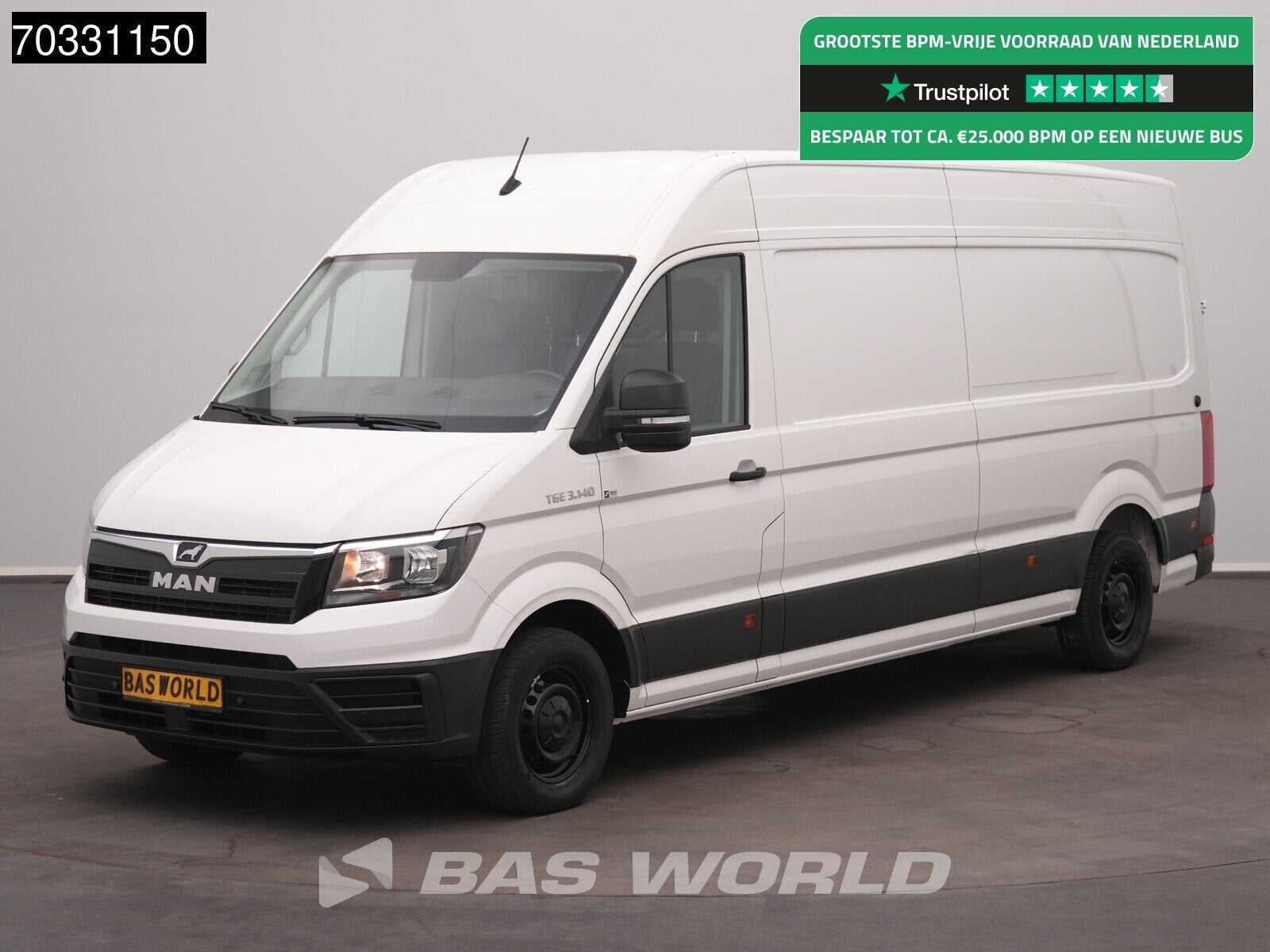 MAN TGE 3.140 Automaat L4H3 Airco Camera CarPlay Euro6 L3H2, Auto's, Automaat, Stof, Gebruikt, Euro 6