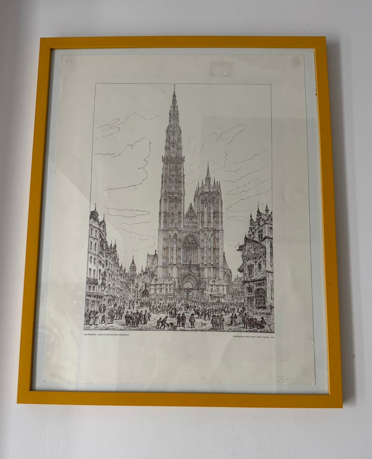 Ets Antwerpen stad, Antiek en Kunst, Kunst | Etsen en Gravures, Ophalen, Ets