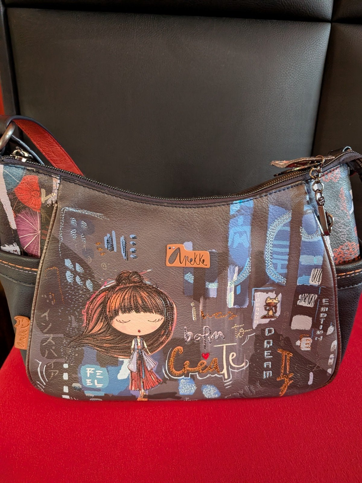 Anekke crossbag zwart, Bijoux, Sacs & Beauté, Sacs | Sacs à bandoulière, Autres marques, Cuir, Comme neuf, Enlèvement