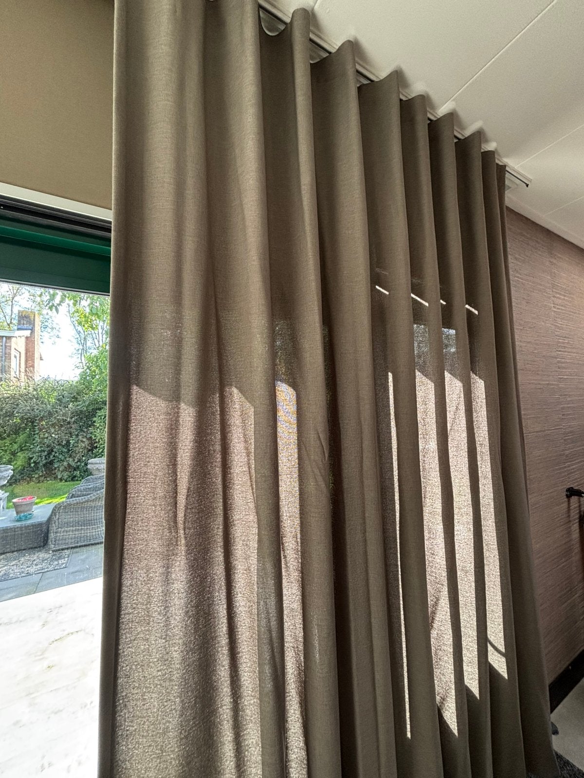 Artelux overgordijn set (nieuw) 259x310, Huis en Inrichting, Ophalen of Verzenden, Nieuw, Grijs, Overgordijn