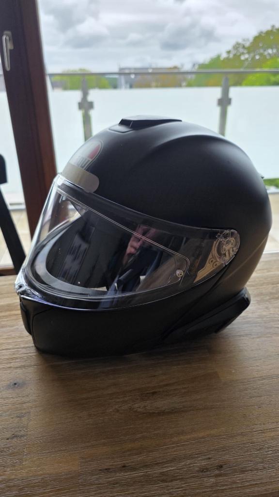 Casque AGV carbon mat XL + INTERCOM, Motos, Seconde main, Enlèvement ou Envoi, XL, Autres types