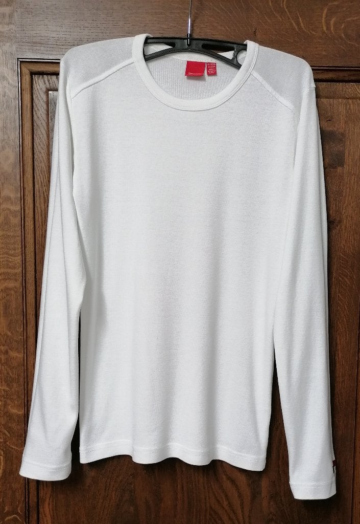 Witte T-shirt met ronde hals en lange mouwen van Esprit, S, Vêtements | Hommes, T-shirts, Enlèvement ou Envoi, Comme neuf