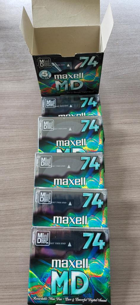 5x Maxell MiniDisc 74 min – Nieuw in doos, Audio, Tv en Foto, Walkmans, Discmans en Minidiscspelers, Ophalen of Verzenden
