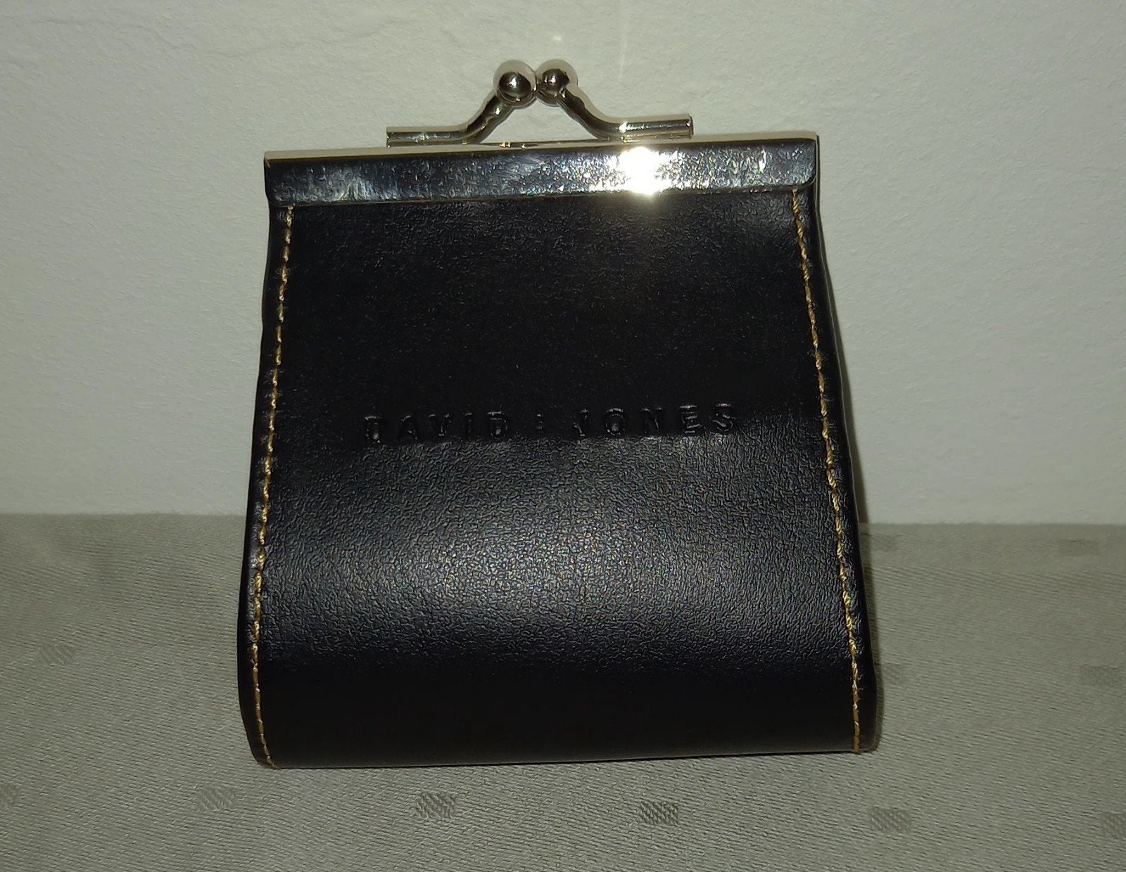 Portemonnee merk David Jones., Handtassen en Accessoires, Portemonnees, Gebruikt, Zwart, Met knipsluiting, Ophalen