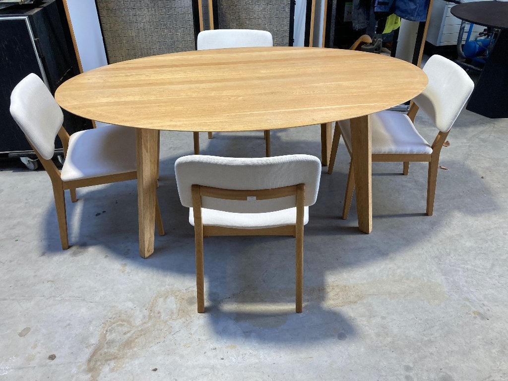 luxe design eettafel + stoelen sedit superioris editions, Ophalen, Gebruikt