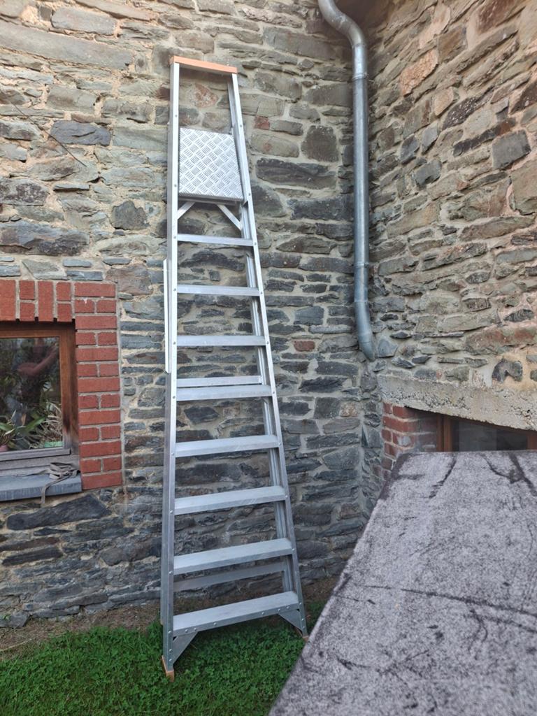 kruk Petry  9 traptrede, Doe-het-zelf en Bouw, Ladders en Trappen, Ophalen, Zo goed als nieuw, Ladder, Opvouwbaar of Inschuifbaar
