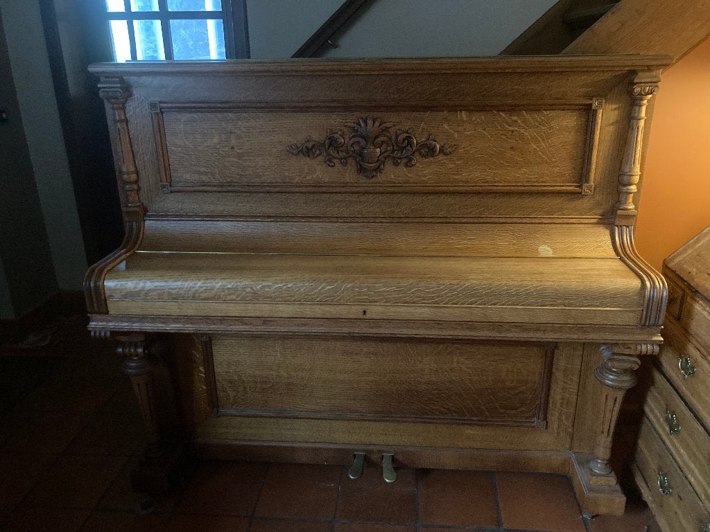 Piano droit J Gunther, Musique & Instruments, Brillant, Brun, Enlèvement, Utilisé
