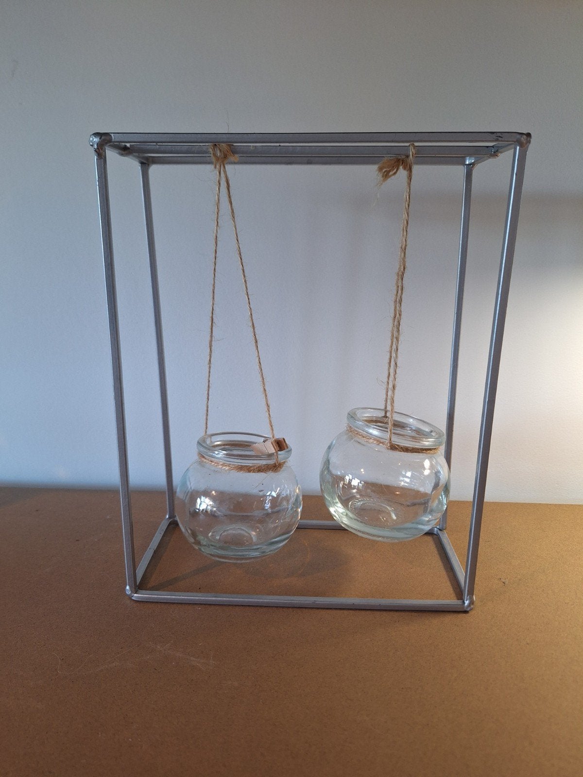Frame met hangende theelichtjes, Huis en Inrichting, 25 cm, Ophalen of Verzenden, Zo goed als nieuw, Metaal