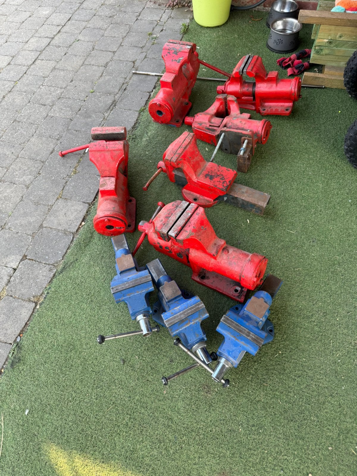 Bankschroef, Tuin en Terras, Ophalen, Zo goed als nieuw