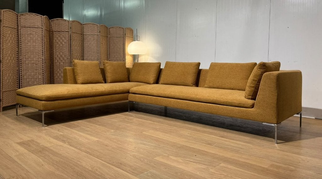 NEUF B&B Italia Charles canapé d’angle jaune ocre + garantie, Maison & Meubles, Canapés | Salons, Neuf, 150 cm ou plus, Quatre personnes ou plus