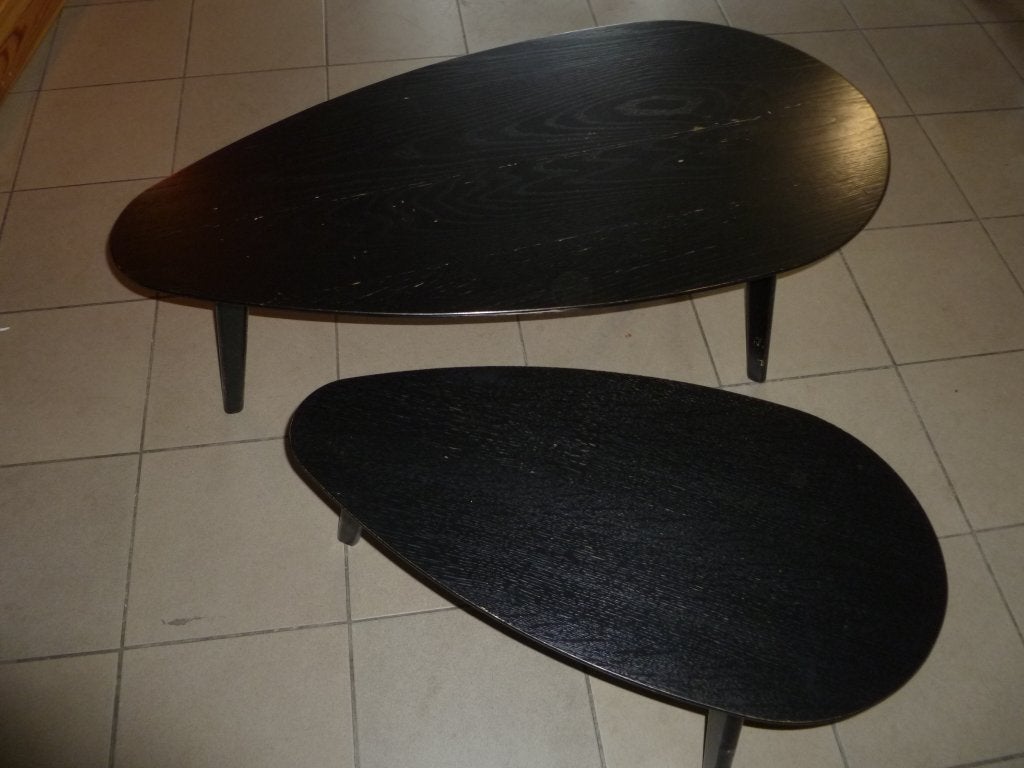 2 tables basses vintage, Maison & Meubles, 50 à 100 cm, Enlèvement, Utilisé, Autres formes