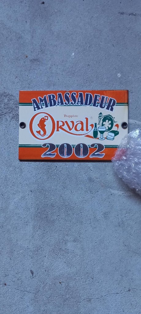 Orval ambassadeur, Collections, Enlèvement, Comme neuf, Panneau, Plaque ou Plaquette publicitaire, Autres marques