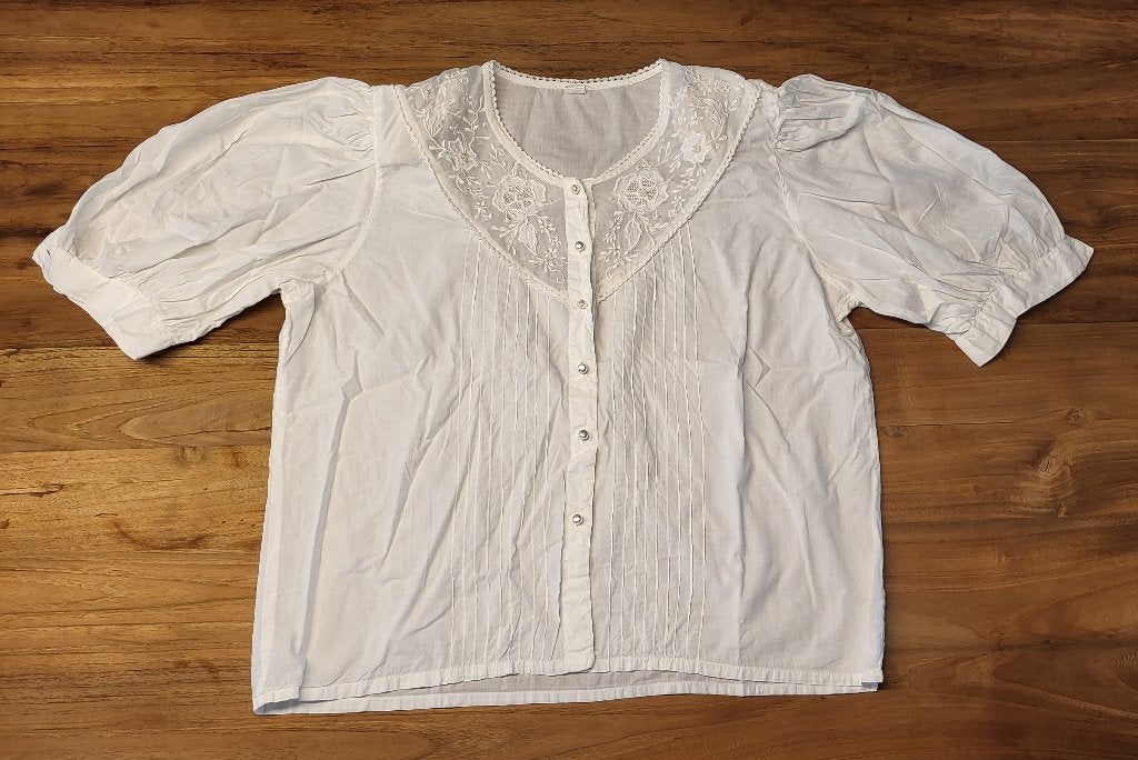 Damesbloesje, Kleding | Dames, Blouses en Tunieken, Ophalen, Gedragen, Maat 46/48 (XL) of groter, Wit