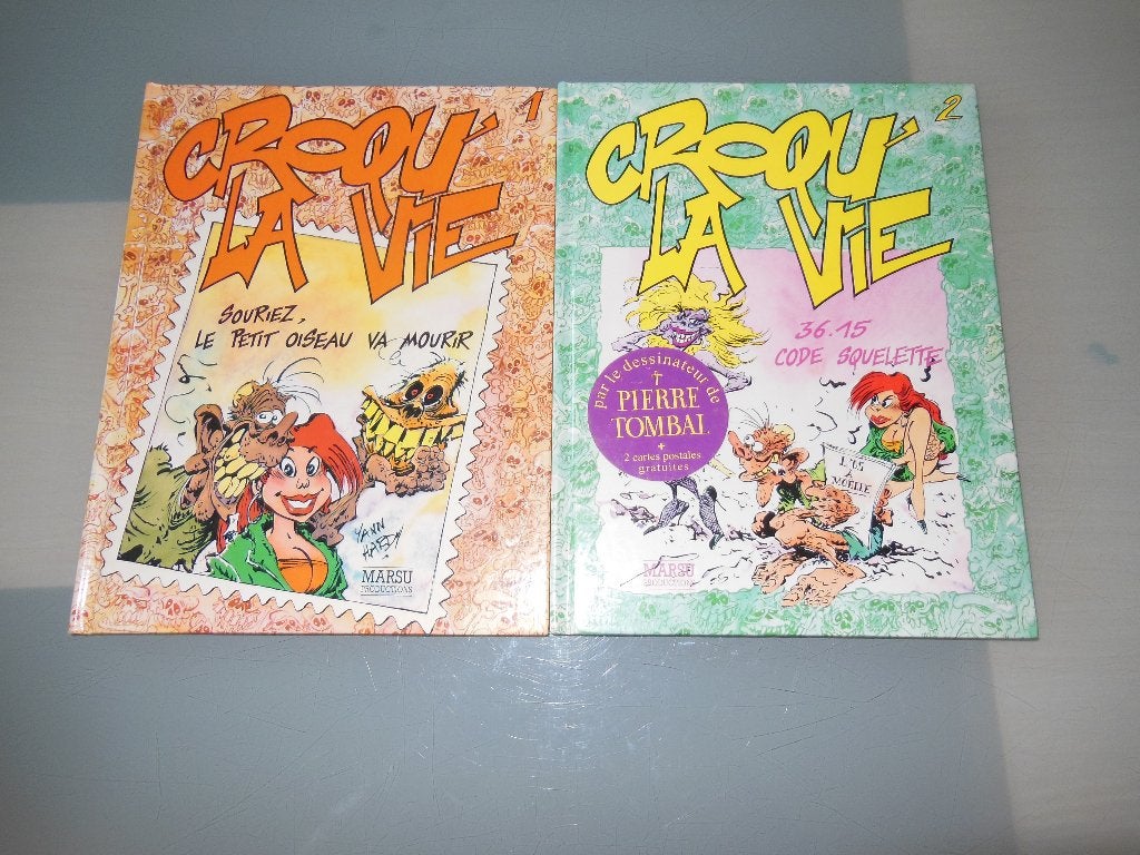 Lot BD Croqu'la vie 1 à 2, Enlèvement ou Envoi, Utilisé
