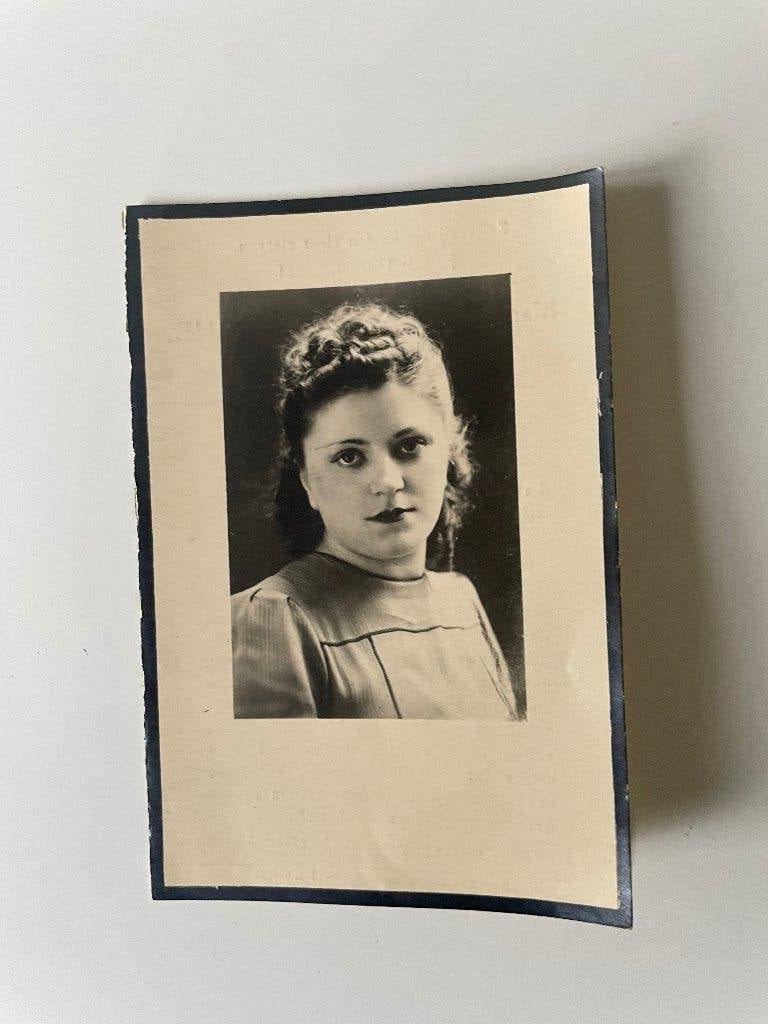 DP Mariette Van Der Weghe neergeschoten 1942, Enlèvement ou Envoi, Carte de condoléances