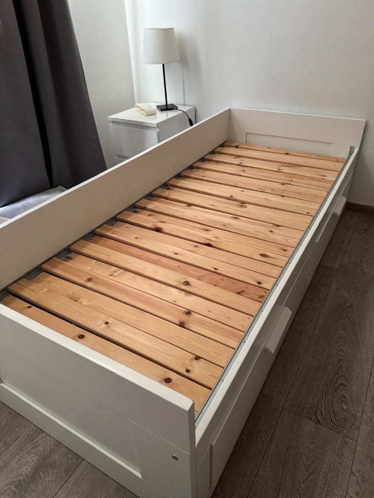 IKEA BRIMNES slaapbank 80x200 cm – wit, Maison & Meubles, Enlèvement, Utilisé, Blanc