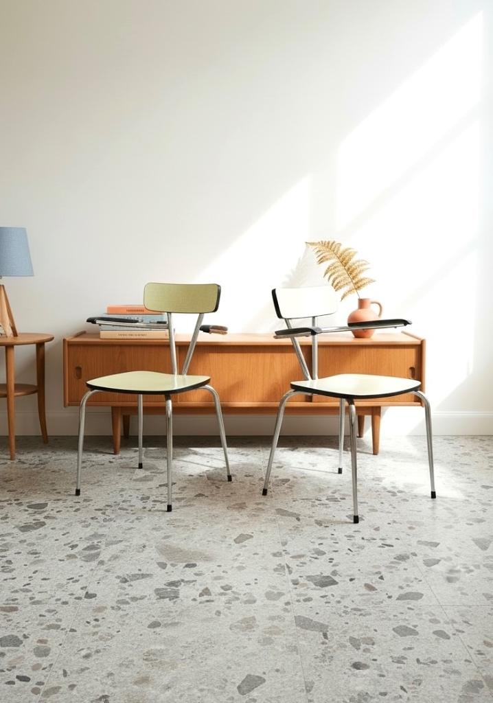 Paire de chaises à acoudoirs vintage en formica, Enlèvement, Deux