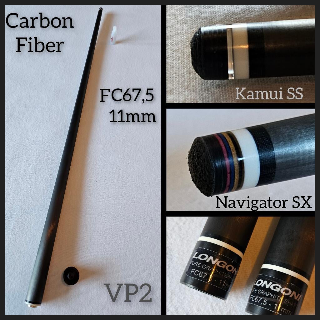 Carbon FC67,5 - 11mm SS of SX top voor Longoni VP2 / Nieuw!, Sport en Fitness, Biljarten en Poolen, Ophalen of Verzenden, Nieuw