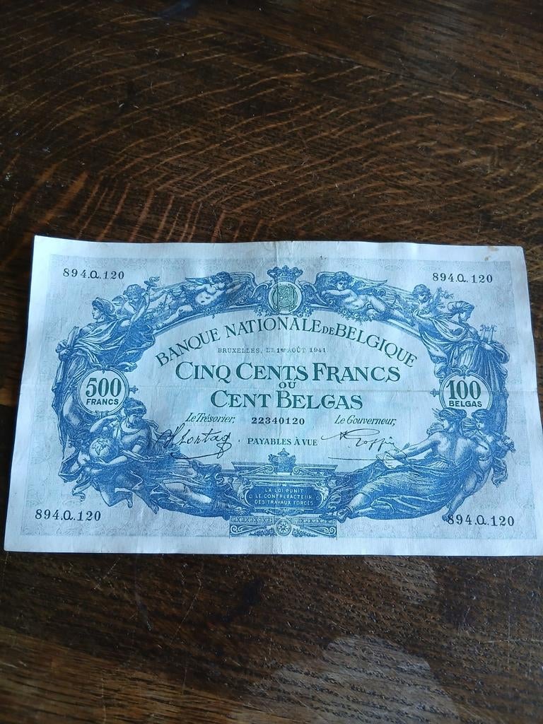 500 fr België 1941 zeer mooi biljet, Postzegels en Munten, Bankbiljetten | België, Ophalen of Verzenden