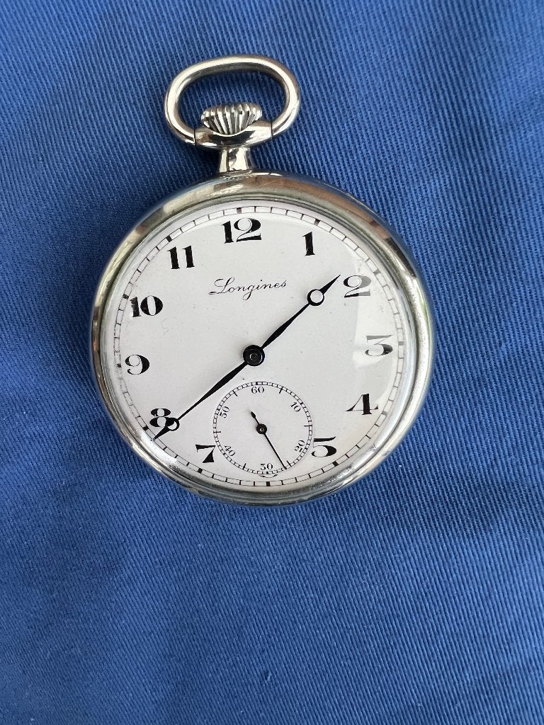 Longines Vintage Zeldzaam Zakhorloge, Ophalen, Staal, Zakhorloge, Longines