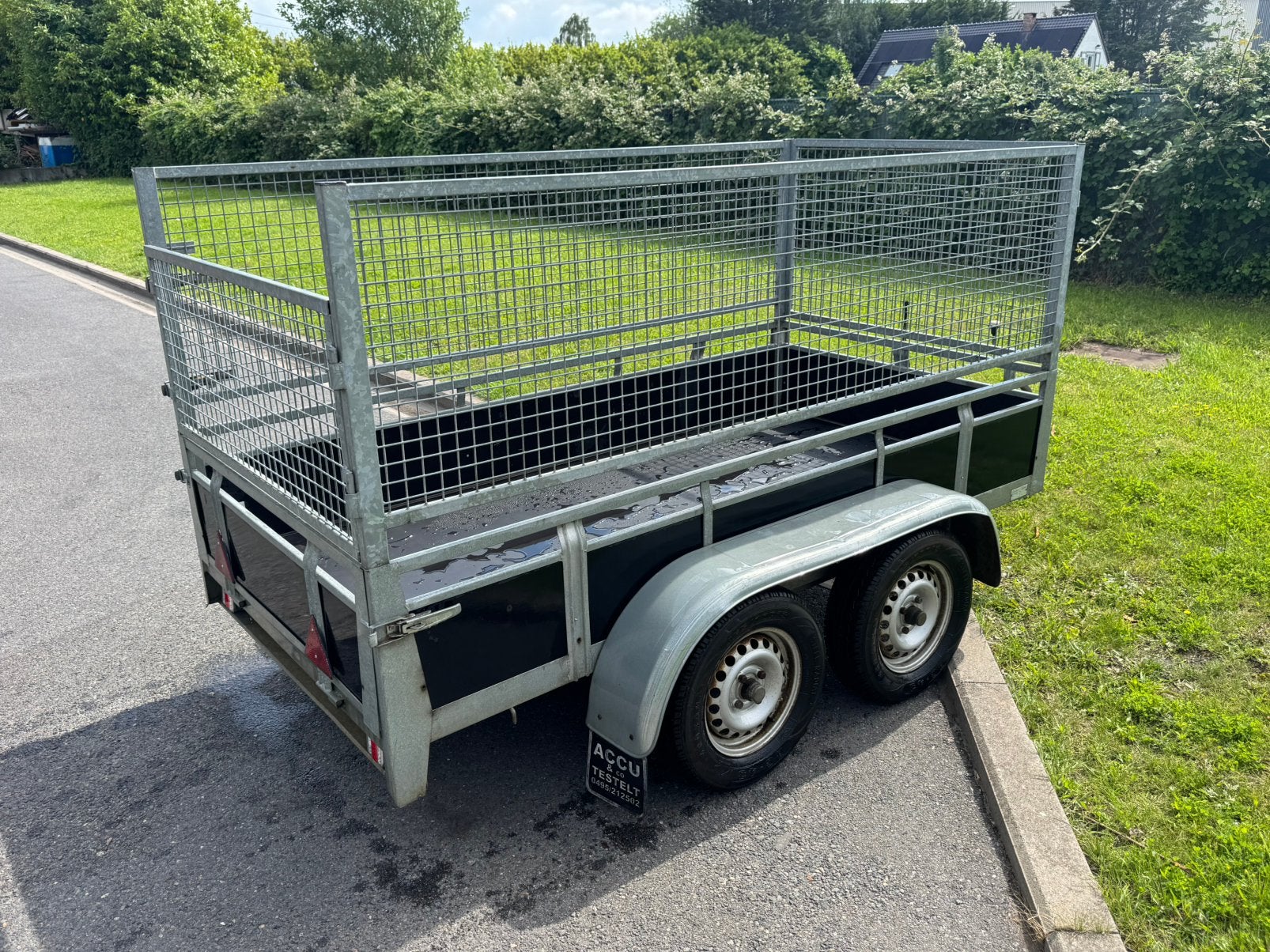 Dubbelas aanhangwagen MET LOOFREKKEN, Auto diversen, Aanhangers en Bagagewagens, Ophalen, Zo goed als nieuw
