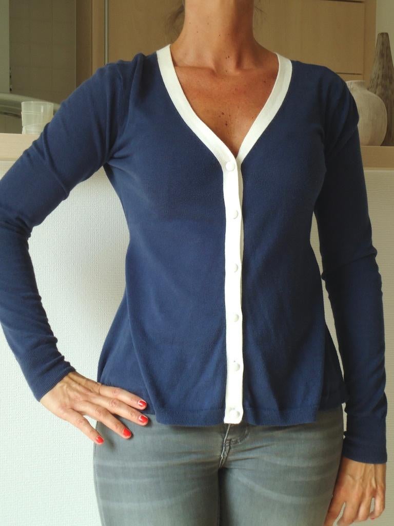 Mooie cardigan - voile rug, Ophalen of Verzenden, Gedragen, Maat 36 (S)