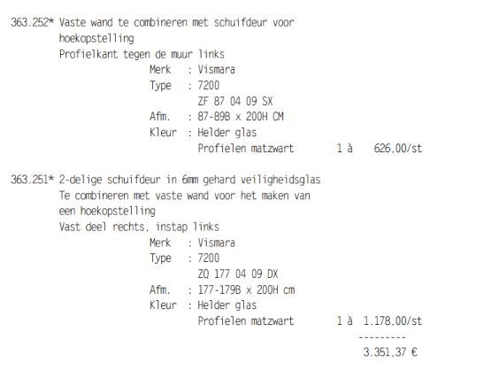 douchedeur, Ophalen, Nieuw, Glas, Douche