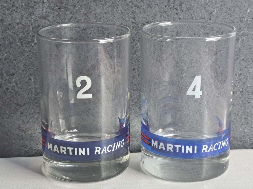 2 anciens verres Martini Racing Numéros 2 & 4, Ophalen of Verzenden, Gebruikt, Overige typen