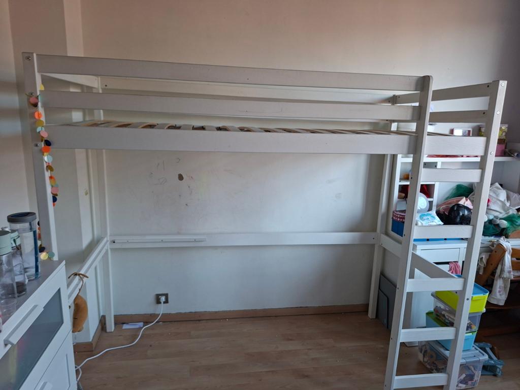 Hoogslaper met bureautje, Huis en Inrichting, Slaapkamer | Stapelbedden en Hoogslapers, Ophalen, Gebruikt, Eenpersoons, 160 tot 180 cm