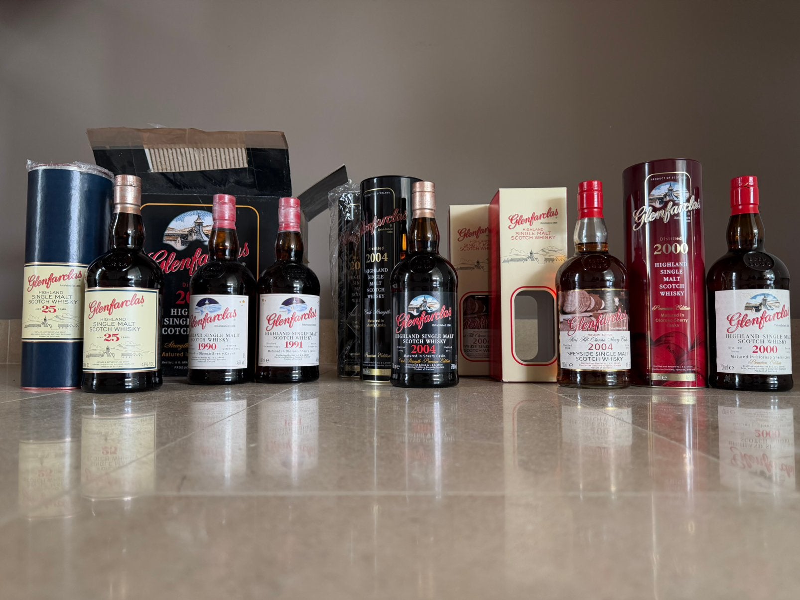 Whisky Glenfarclas 8 flessen, Ophalen of Verzenden, Nieuw, Overige typen