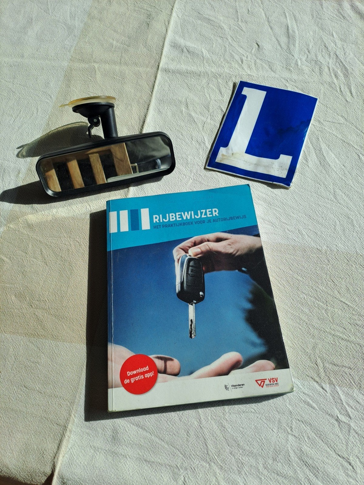 rijbewijs B praktijkboek + spiegel, Ophalen of Verzenden