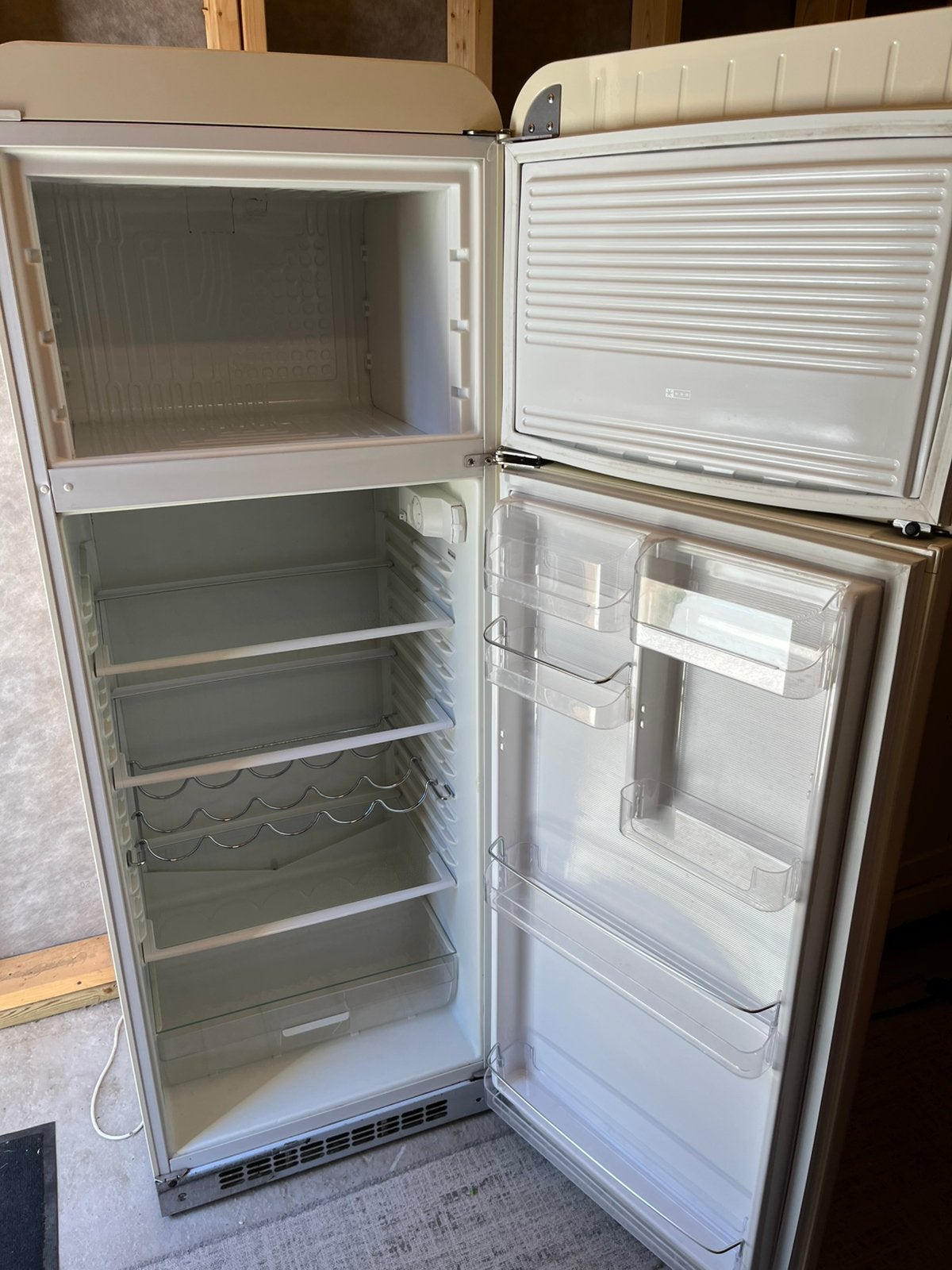 Réfrigérateur Smeg de couleur crème, Electroménager, Enlèvement, Utilisé